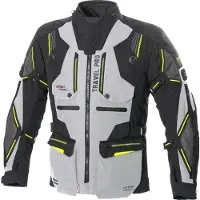 Büse Travel Pro Motorrad Textiljacke, hellgrau/schwarz, 48