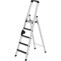 Proregal Stufen-Stehleiter einseitig begehbar mit clip-step R13 5 Stufen