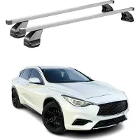 Menabo Dachträger Grundtäger für Infiniti QX30 2016-2019 75kg Stahl Silber 2 tlg