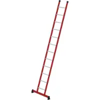 MUNK Günzburger Steigtechnik MUNK Kunststoff-Anlegeleiter GFK/Alu mit nivello-Traverse 12 Sprossen