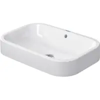 Duravit Aufsatzwaschtisch Happy D.2 60x40cm, geschli., o. HL, HLB, m ÜL, we
