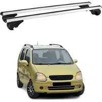 Omtec Dachträger Grundtäger für Opel Agila 2000-2014 75kg Aluminium Silber 2 tlg