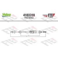 FTE 4103318 Kupplungsseil Seilzug für FIAT Scudo Kastenwagen (220) 1088/710mm