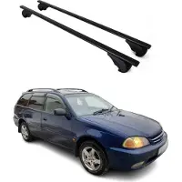 Omtec Dachträger Grundtäger für Toyota Caldina Kombi 1997-2007 75kg Metall Schwarz 2x
