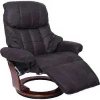 Robas Lund MCA Relaxsessel Windsor 2, Fernsehsessel Sessel, Stoff/Textil 150kg belastbar braun-schwarz, Walnuss-Optik