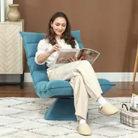 Sweiko Relaxsessel Lesesessel, drehbar, 62 cm x 70 cm x 95 cm, Blau
