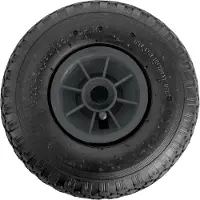 Baumarktplus Sackkarrenrad Luftrad 260x85 mm 3.00-4 75 mm zentrierte Nabe Ø 20 mm grau robustes 4 PR Gewebe