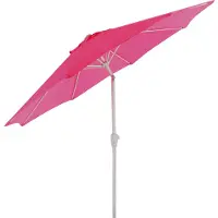 Mendler Sonnenschirm Asti, Gartenschirm, Ø 2,7m neigbar Polyester/Alu 5kg pink