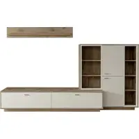 MCA SANTERNO Wohnkombination 2 287x180x50 cm Soft white Melamin