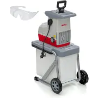 Ikra Elektro Walzenhäcksler Gartenhäcksler| 3000 W | Äste bis 44 mm | automatischer Asteinzug & Rücklauf | inkl. 60 L Fangbox, Stopfer & Schutzbrille