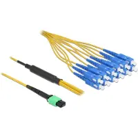 DeLOCK LWL Kabel MPO Buchse zu 12 x SC Simplex Stecker, Singlemode, 9/125 µm, 2 m, 2 m, MPO, 12x SC