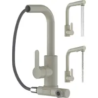 Granitan - Küchenarmatur - Spültischarmatur - ausziehbarer Auslauf - 360° schwenkbar - Beige - EBRO