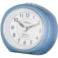 Atlanta Wecker 1593-05, Quarz, Blau, mit Licht und Weckwiederholung