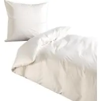 TRAUMSCHLAF Uni Mako-Satin Bettwäsche 2x Kissenbezug 40x80 cm wollweiss