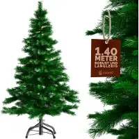 Casaria Weihnachtsbaum künstlich 140 cm Edeltanne-MIX dichte Spitzen schwer entflammbar