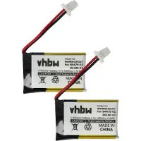 VHBW 2x Akku kompatibel mit Plantronics C054, C054A, C053, C053A, CS530, C565, C565 GAP Wireless Headset Kopfhörer (140 mAh, 3,7 V, Li-Polymer)