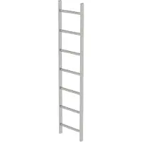MUNK Günzburger Steigtechnik MUNK Schachtleiter aus Edelstahl 400mm breit 7 Sprossen 1,96m lang