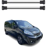 Omtec Dachträger Grundtäger für Peugeot Expert 2007-2016 75kg Aluminium Silber 2 tlg