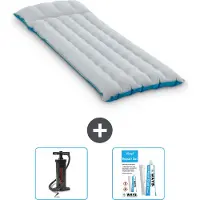 Intex Campingmatte – 1 Person – 67 x 184 x 17 cm – Blau – im Lieferumfang enthalten Pumpe en Reperaturset