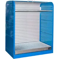 Bauer Gefahrstoff-Rollladenschrank, Typ RSG-2, blau RAL5012