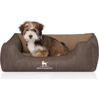 Knuffelwuff Cuddlewuff Orthopädisches Hundebett Outlander aus lasergepolstertem Kunstleder M-L 85 x 63cm