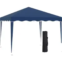 Fortuna Lai Faltpavillon 3x3m Gartenpavillon faltbar Partyzelt höhenverstellbar mit Transporttasche UV-Schutz aus Stahl und Oxford Blau