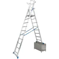 Krause Podestleiter STABILO silber 10 Sprossen, H: 369,0 cm