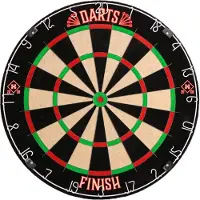 HOME DELUXE - Dartscheibe FINISH - Klassisch, Farbe: Rot, Grün Schwarz I Surround Scheibe Dart Spielumrandung Dartscheibenumrandung Auffangring Dartboard