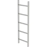 MUNK Günzburger Steigtechnik MUNK Schachtleiter aus Edelstahl 400mm breit 5 Sprossen 1,40m lang
