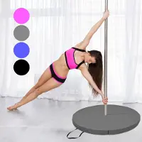 TRUTZHOLM Pole Dance Matte 10 cm Ø 120cm grau Tanzstangenmatte Matte Tanzstange Polematte