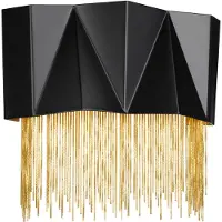 Hinkley/ Fredrick Ramond Elstead Zuma LED Wandleuchte G9 3-fach Satinschwarz, Gold