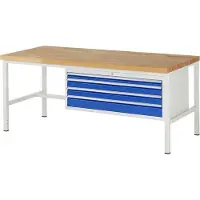 RAU Werkbank mit 4 XXL Schubladen - Vollauszug - 60:1 / 90:2 / 120:1 - 840 x 2.000 x 900 mm (HxBxT) - Traglast 1.250 kg - Buche