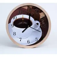 Tulup Holzuhr 20fi cm wanduhr - Runde Kaffee