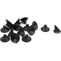 Markenlos Siliconen Saugnäpfe für Aquarium - Set von 16 - Schwarz - Durchmesser 20mm