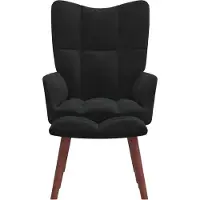 vidaXL Cloris DesignMöbel Fernseh- & Relaxsessel - Schwarz Relaxsessel mit Hocker Schwarz Samt Schlichtes5109904