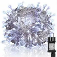 Rosikey 50M LED Lichterkette Strom, Wasserdicht Garden 8 Modi Lichterketten mit Timer Speicherfunktion für Innen Party Hochzeit Balkon Weihnachten, Weiß