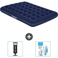Bestway Luftmatratze - Französisches Bett - 137 x 191 x 22 cm - Blau - Im Lieferumfang enthalten Zubehör