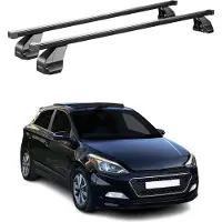 Menabo Dachträger Grundtäger für Hyundai i20 2014-2020 75kg Stahl Schwarz 2 tlg