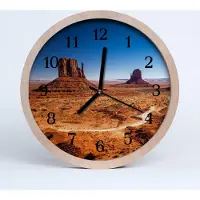 Tulup Holzuhr 30fi cm wanduhr - Wüste Wildnis