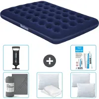 Bestway Luftmatratze - Französisches Bett - 137 x 191 x 22 cm - Blau - Im Lieferumfang enthalten Zubehör