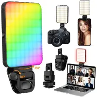 Zelurxx Multifunktionales Magnetisches RGB-Fülllicht 2000mAh Akku Einstellbare Farbtemperatur & Helligkeit Für Foto Video