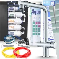 ARI Venom 2 3-Wege Küchenarmatur Chrom Ausziehbar mit 5-Stufen Wasserfiltersystem Untertisch Trinkwasserfilter