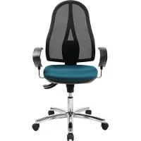 Topstar Drehstuhl Bürostuhl Open Point SY Armlehnen chrom/petrol