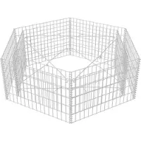 vidaXL "Winterschlussverkauf " Sechseckiges Gabionen-Hochbeet 160×140×50 cm - DEMöbel8007606