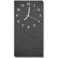 Tulup Glasuhr Wanduhr Küchenuhr Echt-Glas 30x60 Fell Grau