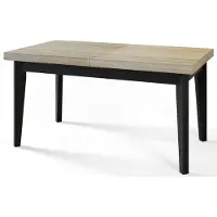Alpi Möbel Alpi Moebel, Rechteckiger Esstisch Skandi, Wohnzimmertisch Ausziehbar 160-210x90x78 cm, Schwarz mit Holzbeinen in Schwarz