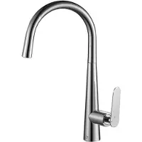 Laveo BADLAND Küchenarmatur Wasserhahn NALDA Küchenmischer für Küche in Silber