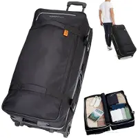 Elephant Trolley groß Koffer Reisetasche mit Rollen Travel XXL Trolly 100 Liter 80 cm Trolly Gepäck Reisetrolley Tauchen One ECO 13133 Schwarz Grau