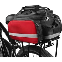 Lixada Fahrrad-Ruecksitztasche, erweiterbar, MTB, Gepaecktraegertasche, Fahrradgepaecktraeger, Kofferraumtasche mit Regenschutz