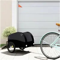 Markenlos Fahrradanhänger Schwarz 30 kg aus Eisen